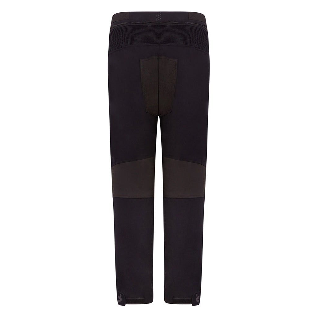 black and brown short leg motorcycle trousers