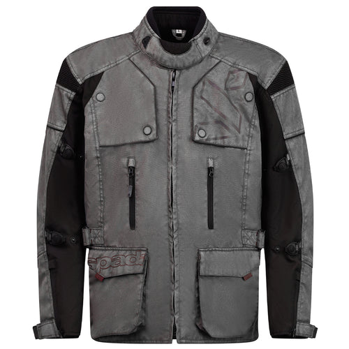 grey and black waterproof ce motorcycle jacket for men