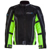 black and green fluorescent motorcycle jacket for men