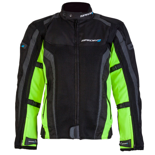 black and green fluorescent motorcycle jacket for men