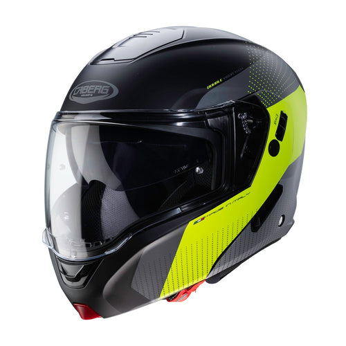 Caberg Horus Scout Matt Black/Yellow Flip Up Motorcycle Helmet S/O