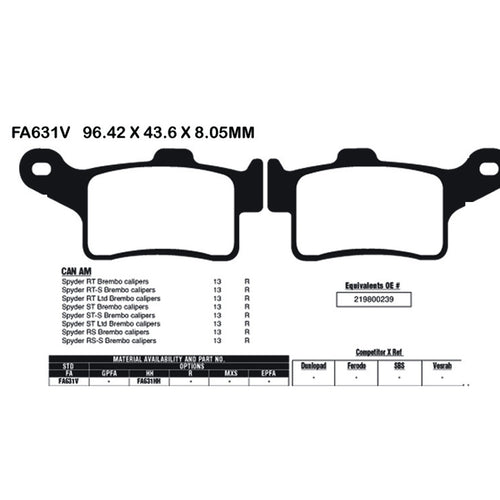 EBC Brake Pads FA631V