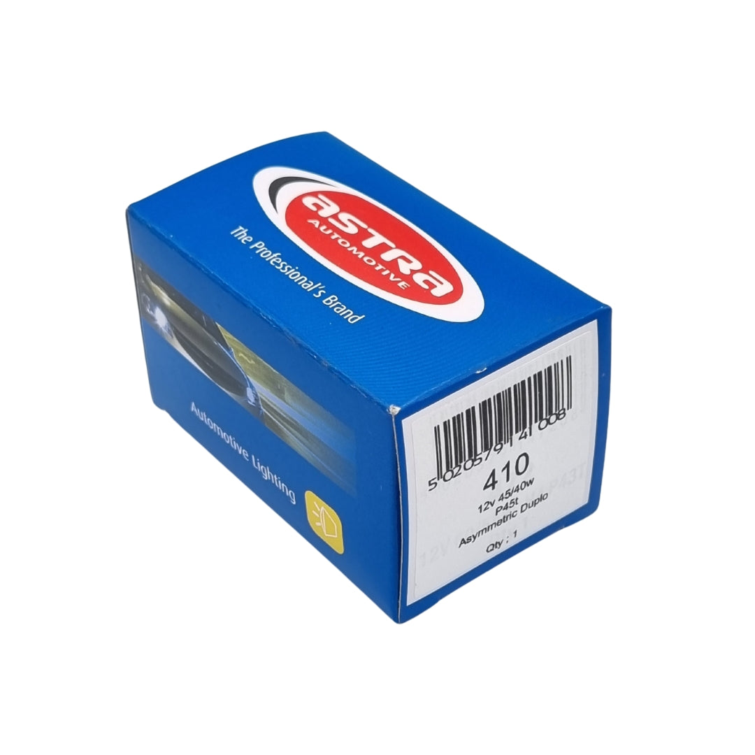 Astra Automotive Motorcycle Bulbs 410 [T501] 12V 45/40 P45T