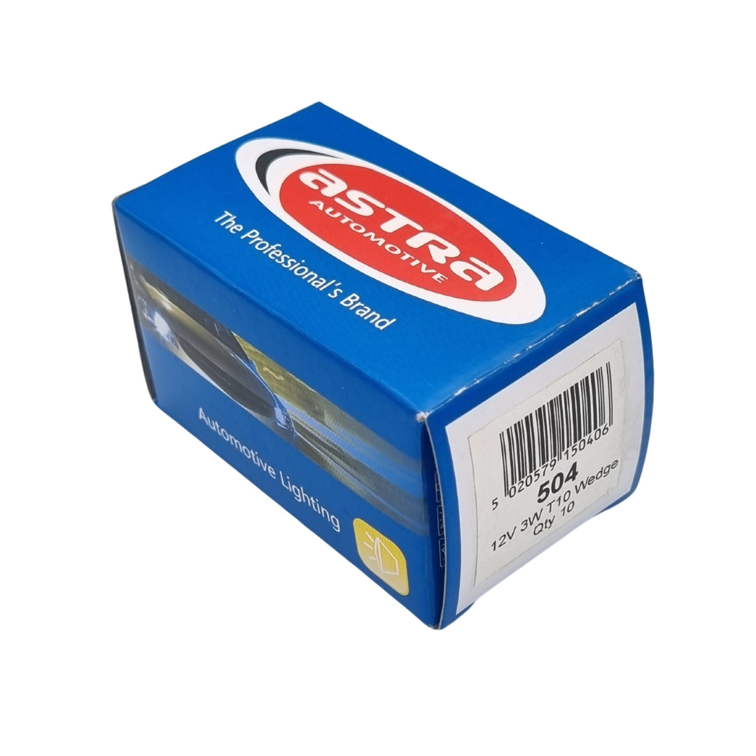 Bulbs 504 12v 3W T10 CAPLESS [Box 10]