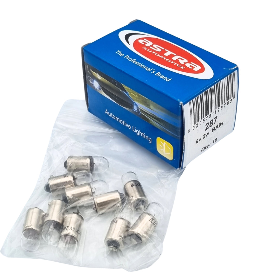Bulbs 287 [T108] 6v 2W BA9S [Box 10]