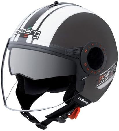 CABERG RIVIERA V2+ PURE MATT BLACK/WHITE L HELMET