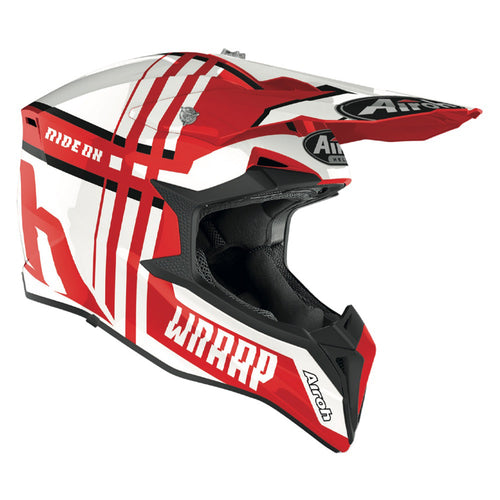 Airoh Wraap Motorcycle Helmet - Broken Red Gloss