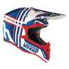 Airoh Wraap Motorcycle Helmet - Broken Blue/Red Gloss