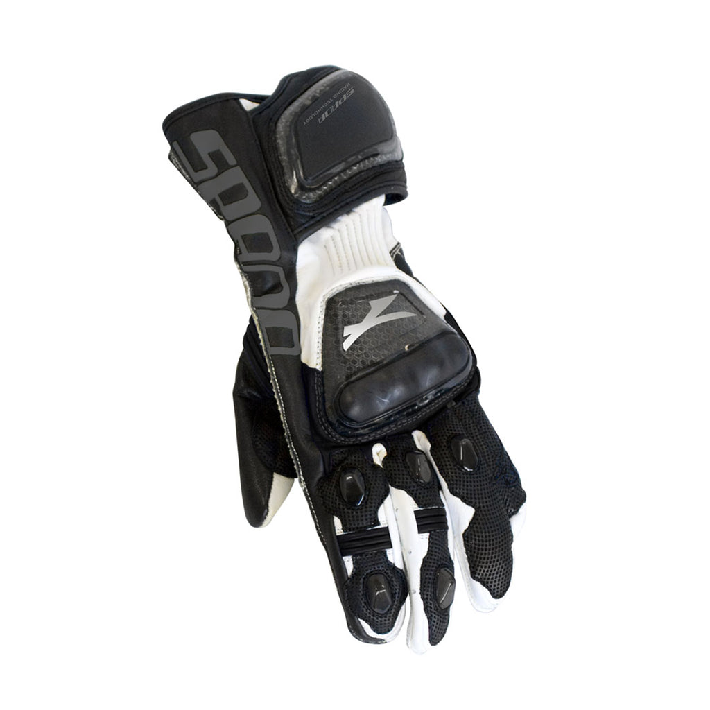 Spada Leather Motorcycle Gloves Elite White - Small