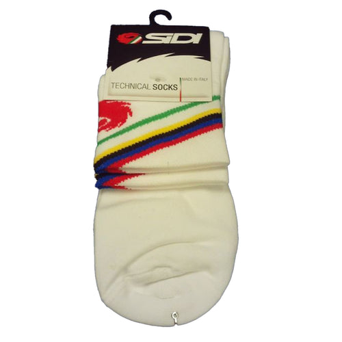 Sidi Socks Rainbow White-Special Order