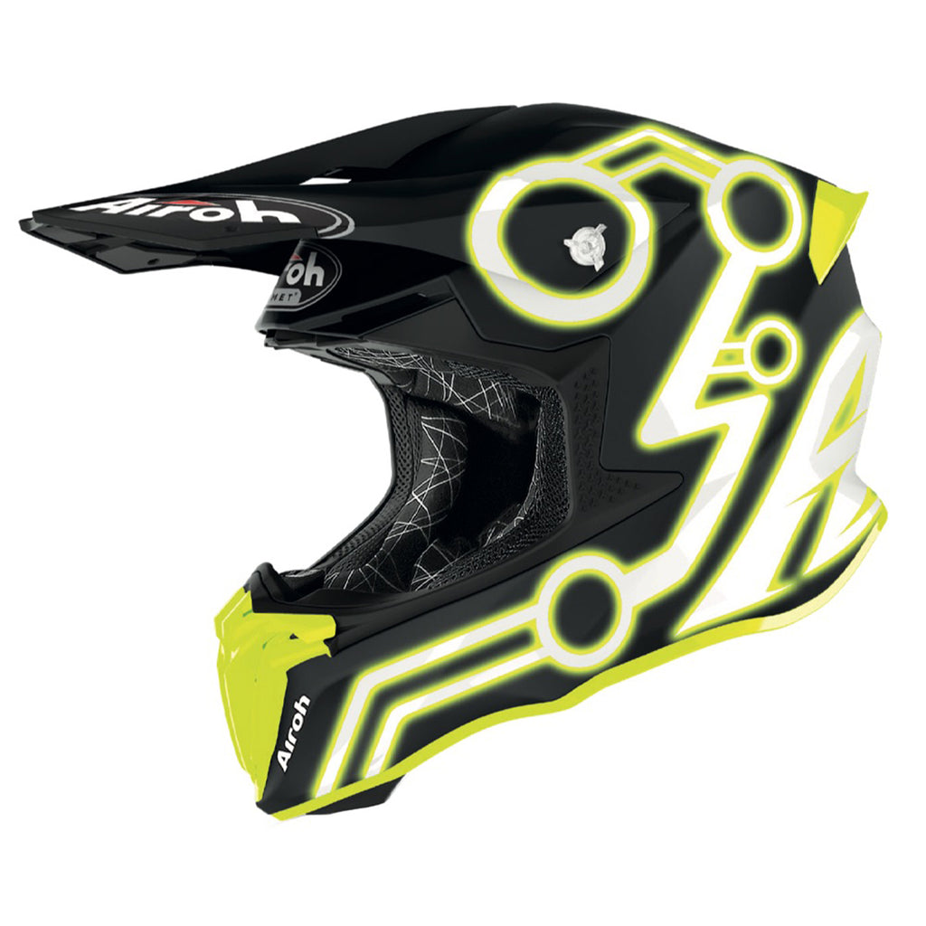 Airoh Twist 2.0 Motorcycle Helmet - Neon Yellow Matt