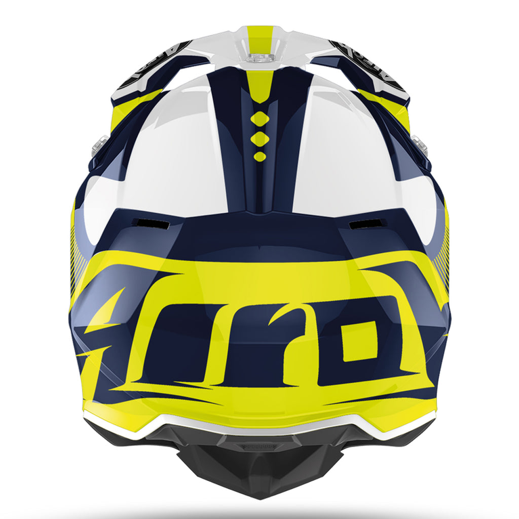 Airoh Wraap Raze Motorcycle Helmet - Blue Gloss