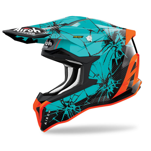 Airoh Strycker Motorcycle Helmet - Crack Gloss [22.06]