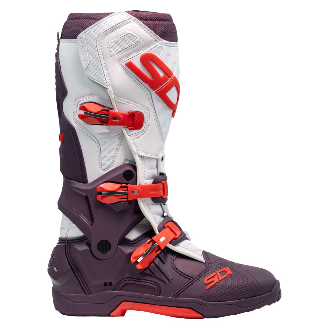 Sidi Crossair Wine & White Motorcycle Boots