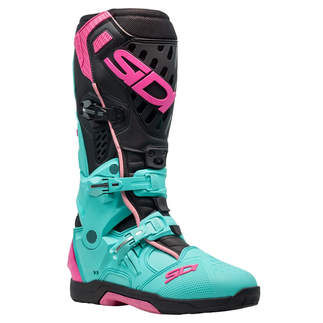 Sidi Crossair Mint, Black, Pink Motorcycle Boots