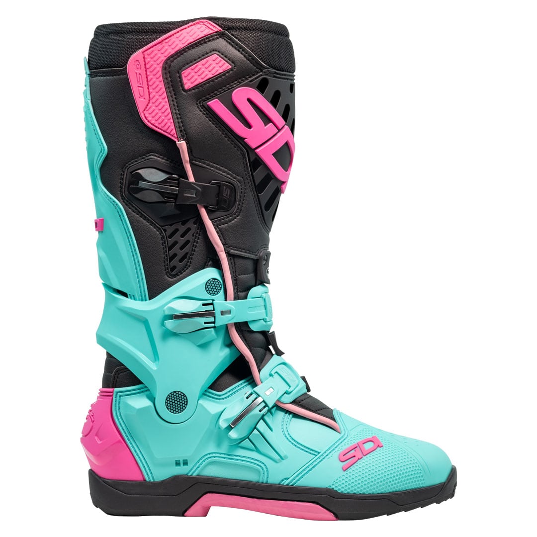 Sidi Crossair Mint, Black, Pink Motorcycle Boots