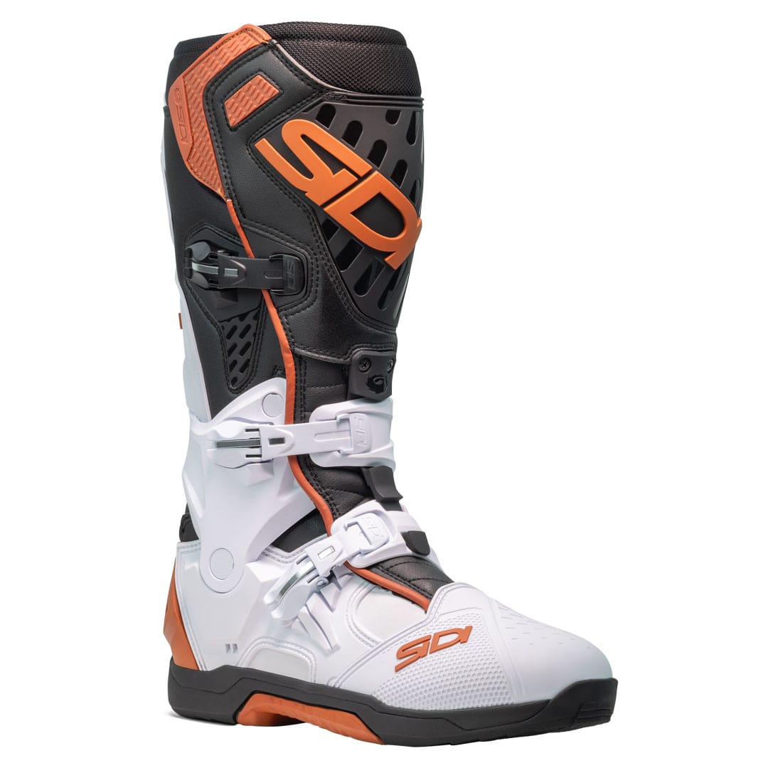 Sidi Crossair White, Black & Bronze Motorcycle Boots