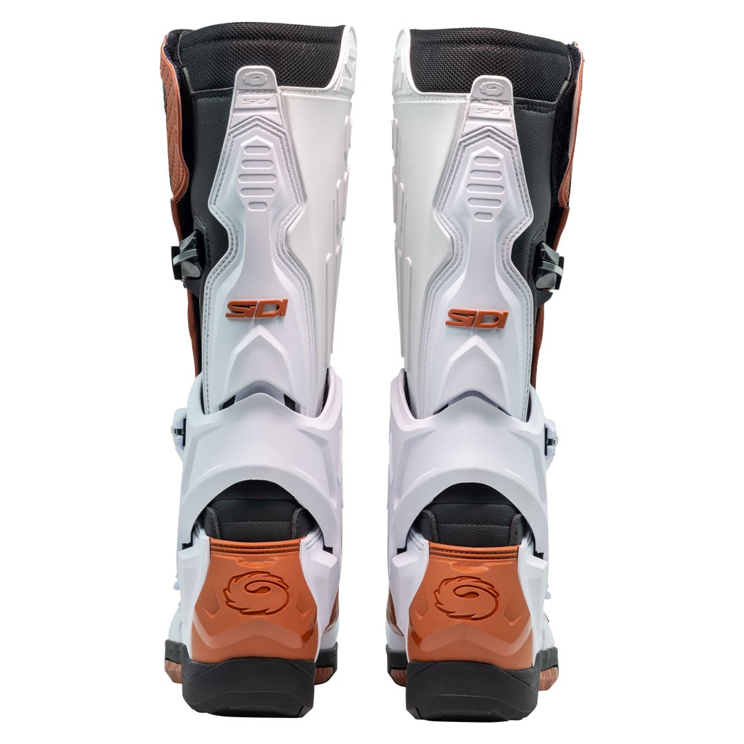 Sidi Crossair White, Black & Bronze Motorcycle Boots
