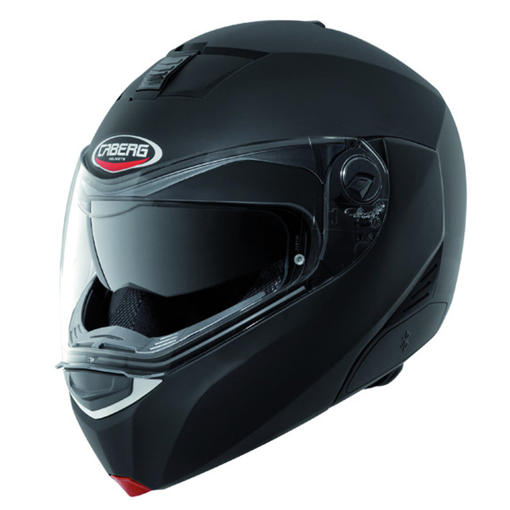 matt black flip up motorcycle helmet with caberg logo