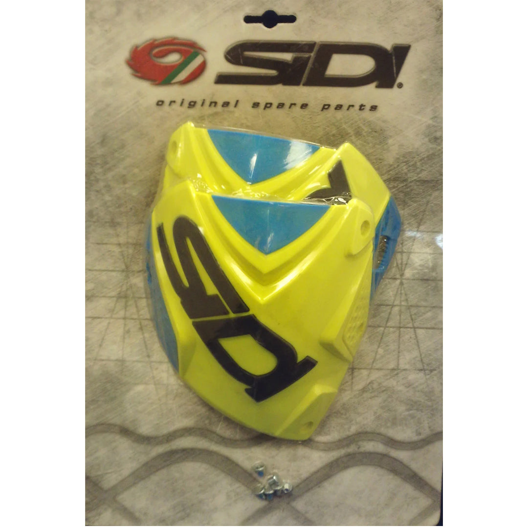 Sidi Crossfire 2 Yellow Fluorescent & Light Blue Shin Plate