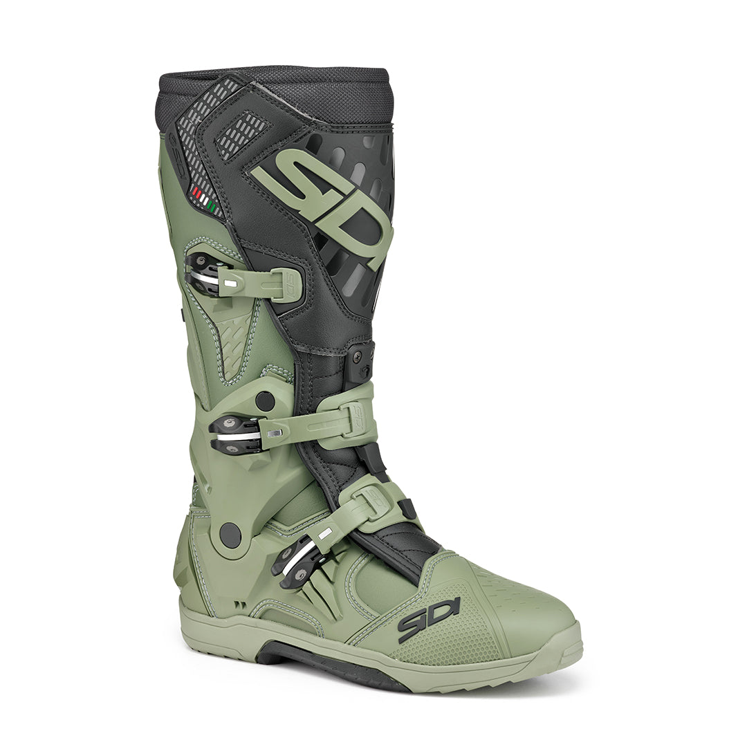 Sidi Crossair Enduro Motocross Army & Black Motorcycle Boots