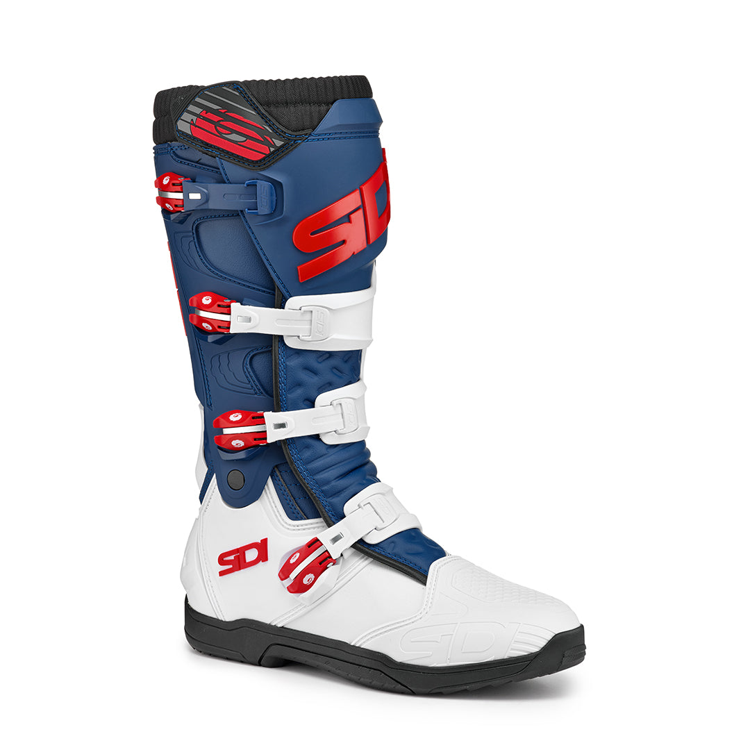 Sidi X-Power SC White, Navy & Red Motorcycle Boots