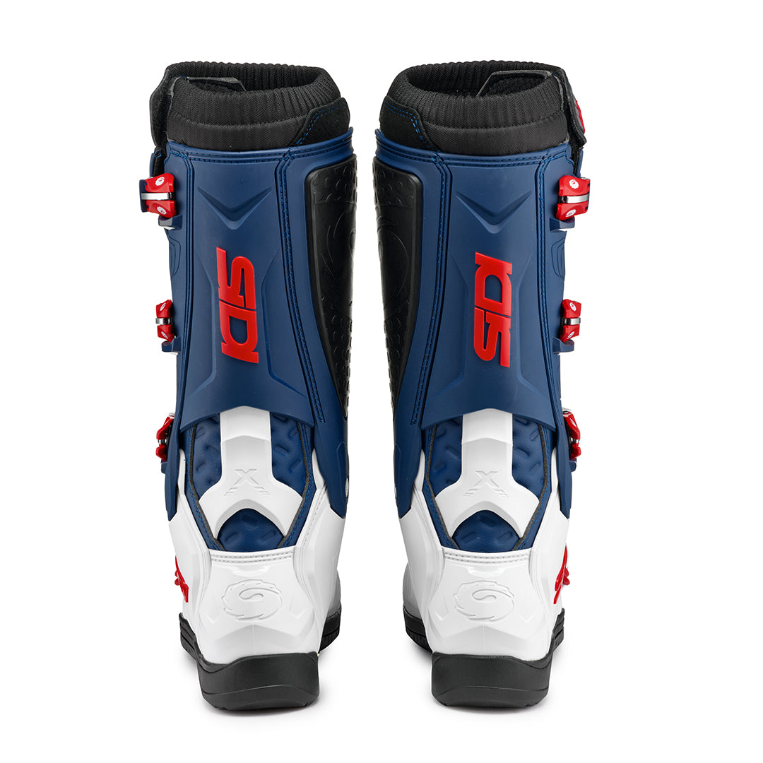 Sidi X-Power SC White, Navy & Red Motorcycle Boots
