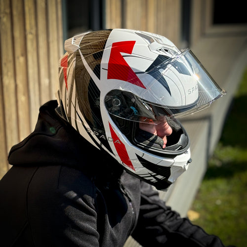 Spada SP18 Strike White/Black/Red Helmet