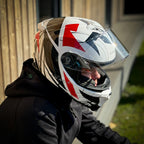Spada SP18 Strike White/Black/Red Helmet