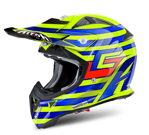 Airoh Aviator J Junior Motorcycle Helmet - Cairoli Qatar Yellow