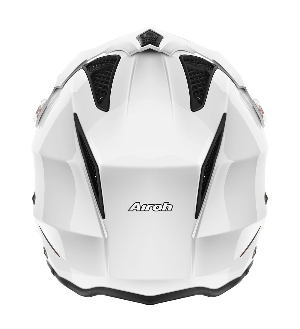 airoh executive solid white helmet Airoh TRR S White Motorcycle Helmet – Big Bike Book