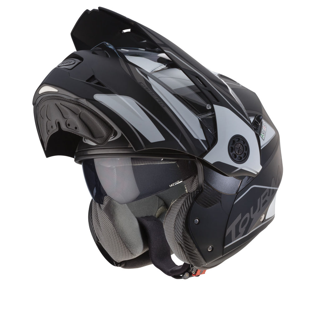 Caberg Tourmax Marathon Motorcycle Helmet - Matt Black/Wht/Anth