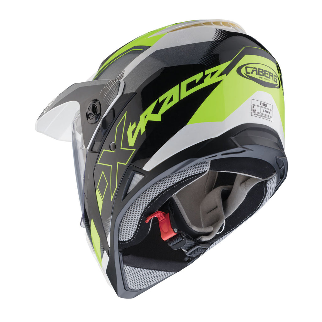 Caberg X-Trace Spark Motorcycle Helmet - Matt Blk/Anth/Yell Flo