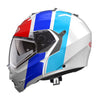 Caberg Duke II Impact Motorcycle Helmet - White/Blue/Blue/Red