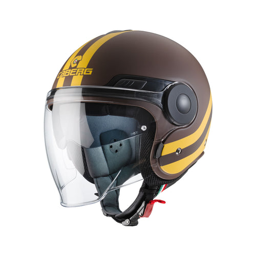 Caberg Uptown Motorcycle Helmet - Chrono Brown/Mustard Yellow