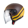 Caberg Uptown Motorcycle Helmet - Chrono Brown/Mustard Yellow