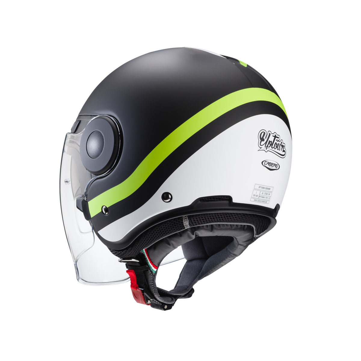 Caberg Uptown Chrono Matt Black/Yellow/Fluo Helmet S/O