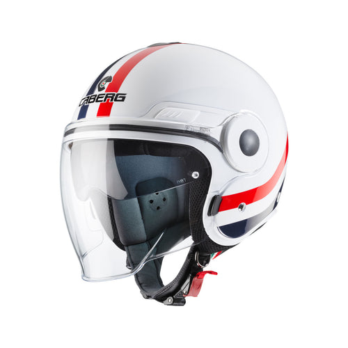 Caberg Uptown Motorcycle Helmet - Chrono White/Red/Blue
