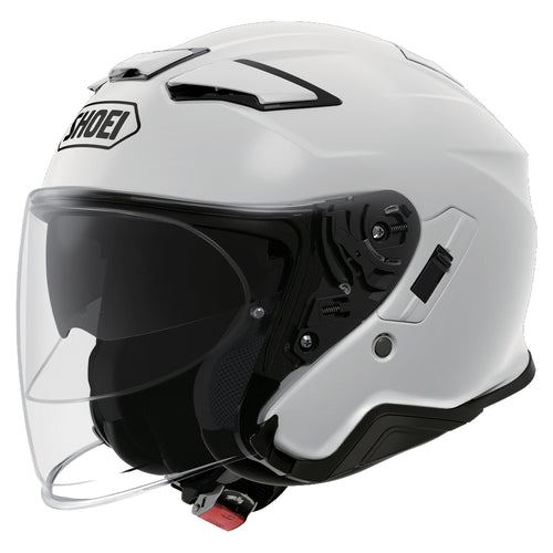 Shoei J-Cruise 2 open face motorcycle helmet in gloss white with large CJ-2 visor