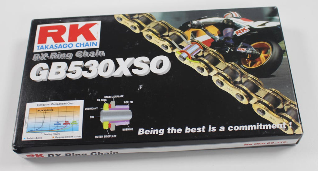 RK GOLD Motorcycle Chain GB530XSO/Z1 X 118 cbr gsf zxr gsx