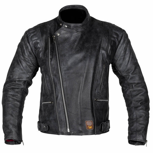 Spada Leather Motorcycle Jacket - Road Black