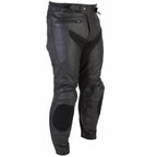 black leather motorcycle trousers for men