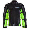 black and green fluorescent motorcycle jacket for men