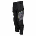 side view of black and silver waterproof spada motorcycle trousers for men