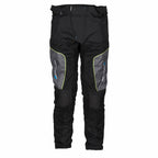 front of ce black waterproof motorcycle trousers