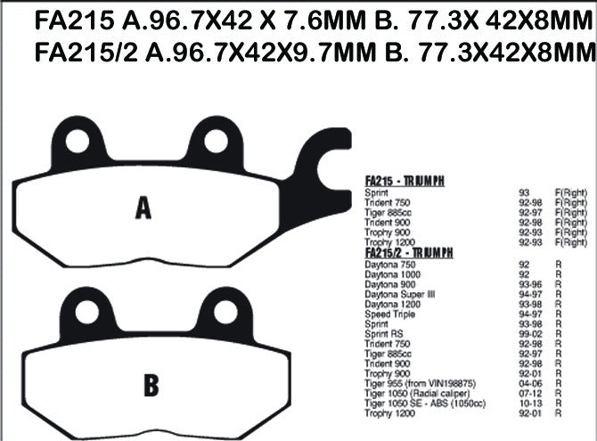 EBC Brake Pads FA215/2V