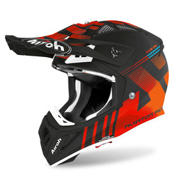 Airoh Aviator Motorcycle Helmet - Ace Nemesi Orange Matt