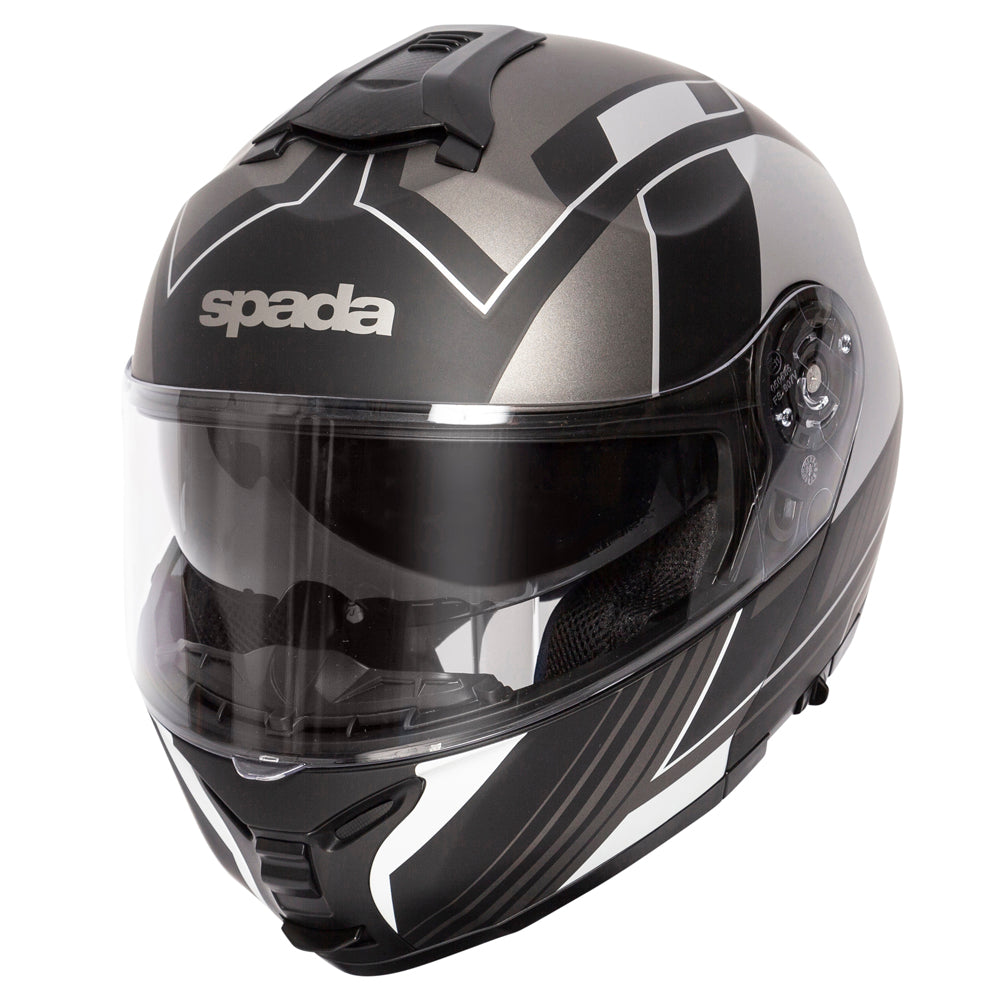 Spada Orion Motorcycle Helmet Whip Matt Black/Silver