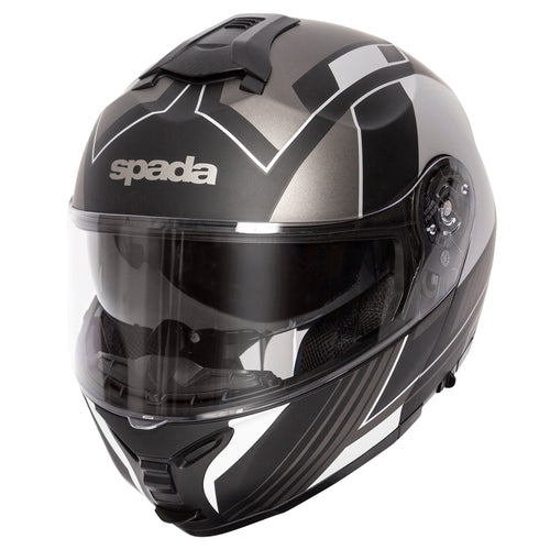 Spada Orion Motorcycle Helmet Whip Matt Black/Silver