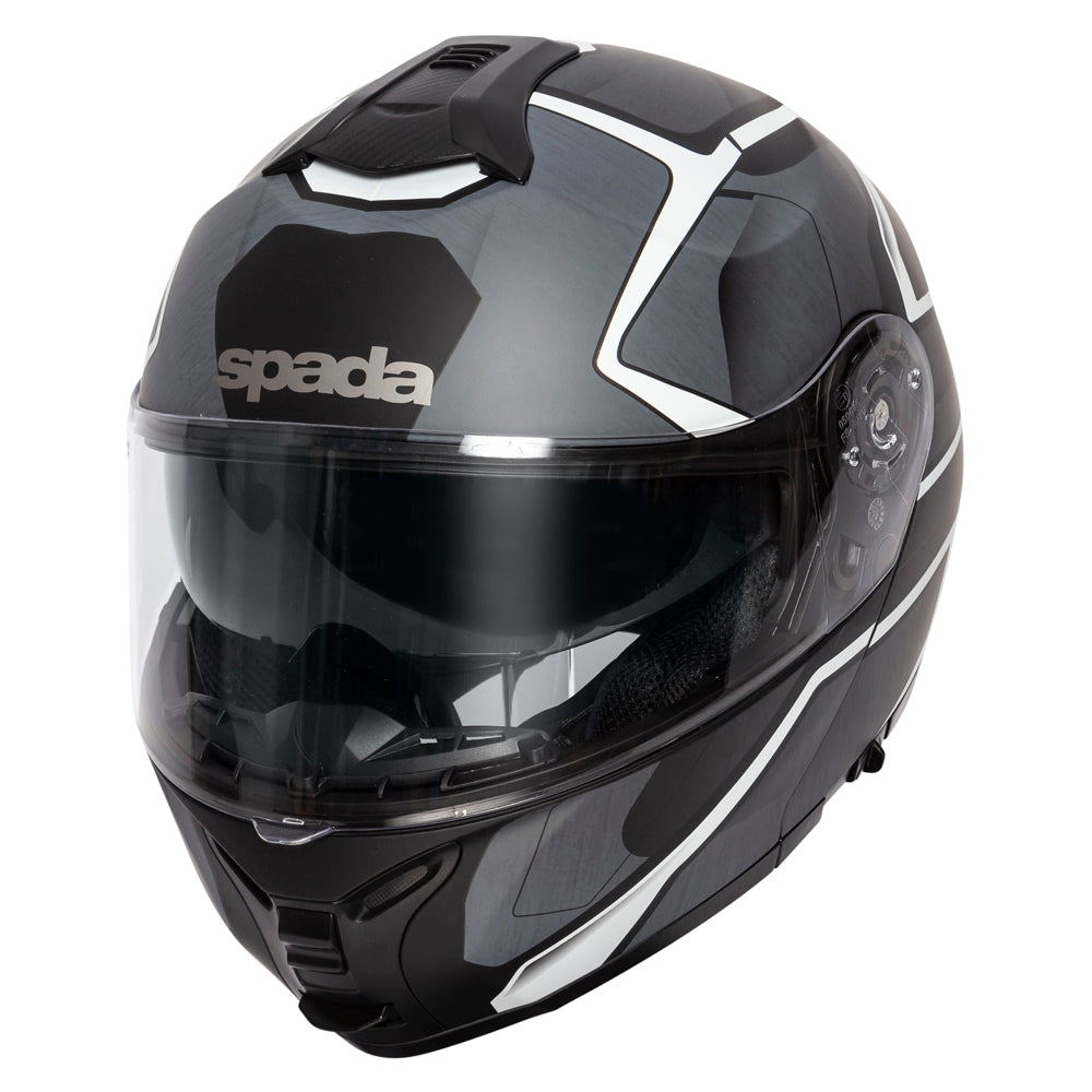 Spada Orion Motorcycle Helmet Matt Slate Black/White/Silver